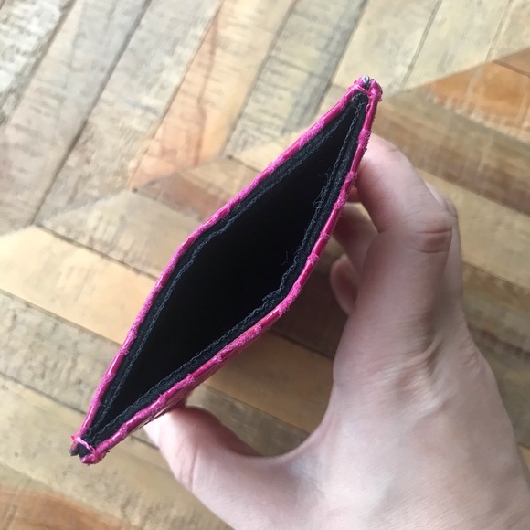 Danier snake print leather card holder - Picture 3 of 3